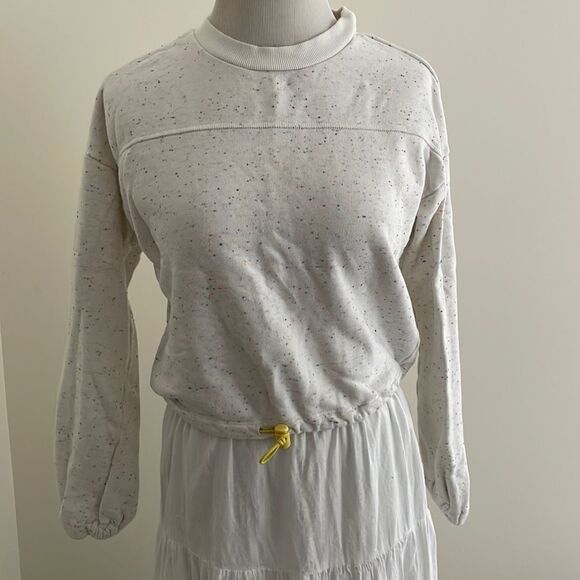Tops - Speckle crop sweatshirt with drawstring waist by Vylette size XS